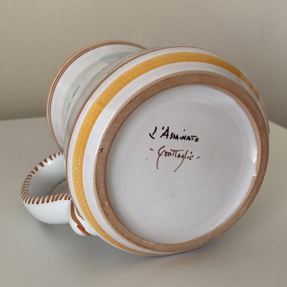 Italy Pottery Mug San Vito Puglia Large Dad Coffee Cup Fathers Day Trulia House - Picture 10 of 11